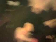 Blonde uk slut has sex on the floor and lets 2 friends watch