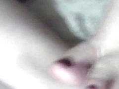 Wifey Masturbating and Gets Her Prefect Feet Cummed On.