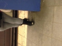 Candid Booty on Train Platform 2