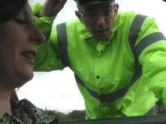 Facialized UK milf fucked by police officer