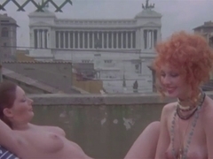 Edwige Fenech and Lia Tanzi in nature's garb from The Virgo, The Taurus