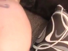 UK Amateur girl orgasms and squirts all over casting couch