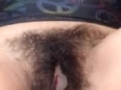 Alluring curly bush muff two