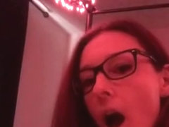 Sexy girl with glasse give a fabulous blowjob