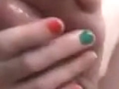 college girl in Pigtails footjob