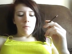 beautiful woman smoking more 120s