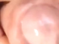 Mature Guy Spunking in his foreskin covered cock