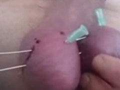 Hoden nadel extrem und komme