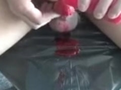 redhot red wax on cockhead