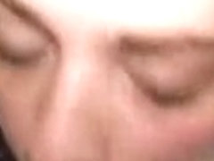 Chunky white cutie feeding on black meat