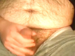 Chub jerks in and out of undies