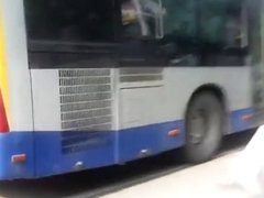 Upskirt hot Asian Chick in short Skirt and High Heels