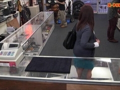 Big boobs amateur Milf sells her husbands stuff for a bail