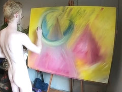 Flint Wolf Painting Naked,Full video: Pornhub @nakedpaints