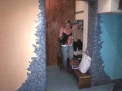 Hot blonde voyeur hidden cam in sauna