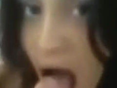 Cutie is giving nice blow