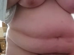 feeling her soft belly,hairy pussy,tits, she on phone
