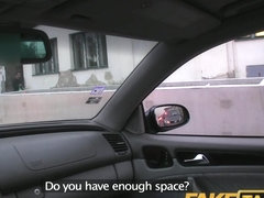 FakeTaxi: Kristine pays with her cum-hole when this babe can not afford the fare