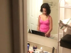 Teen caught in bathroom by spy camera