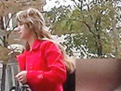 Nifty upskirt movie with a trendy blond