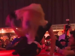 Busty Milf Stripping On Stage