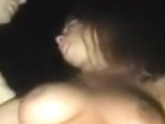 Russian amateur students orgy on a car's hood, at night