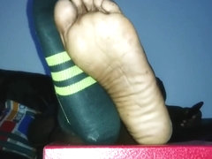 Black Stud Foot Tease