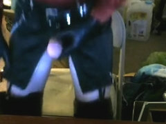 Crossdresser having fun on cam