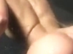 Sexy slut fucks dildo