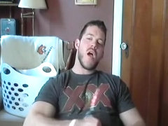 Straight guy jerks off