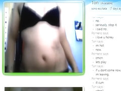 I'm touching my curves in amateur brunette video