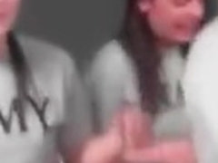 Babes in college having a few shots and fucking in group