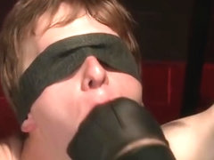 Noah blindfolded and tortured gay BDSM part3
