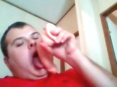 Sucking/ playing with my new toy