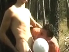 3 lustful homosexual guys in the woods