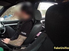 Bigtit brit rimmed and fucked outdoors by cop