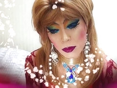 sissy girl sexy makeup after smoking hot