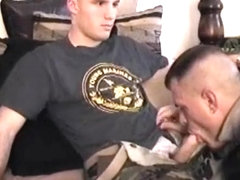 Straight Boy CJ Serviced in Uniform