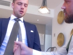 Muscle gay anal sex and cumshot