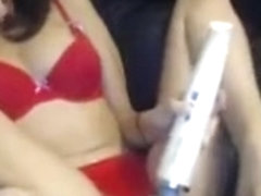 PrincessCake: brunette in red lingerie