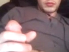 Horny Guy With Bushy Cock Jerks Off and Cums