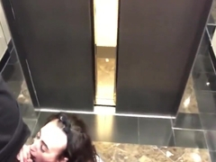 BBC BlowJob In Elevator And HallWay We Were Super Drunk