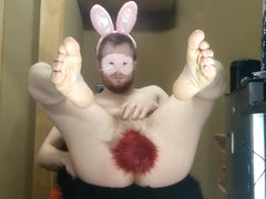 Horny Easter Bunny Jerks and Cums