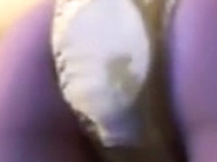 Dildo under chicks satin panties