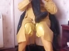 Yellow rainwear pleasure.