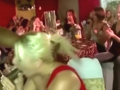 Black CFNM stripper sucked by blonde at CFNM party