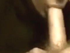 Woman get a great blow job.