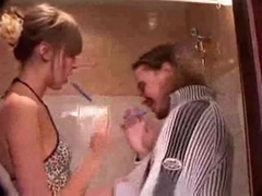 Russian Legal Age Teenager Pounded In The Tub.