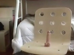 Riding on my small dildo