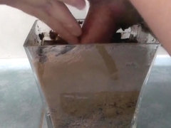 Fuck vase of mud and cum